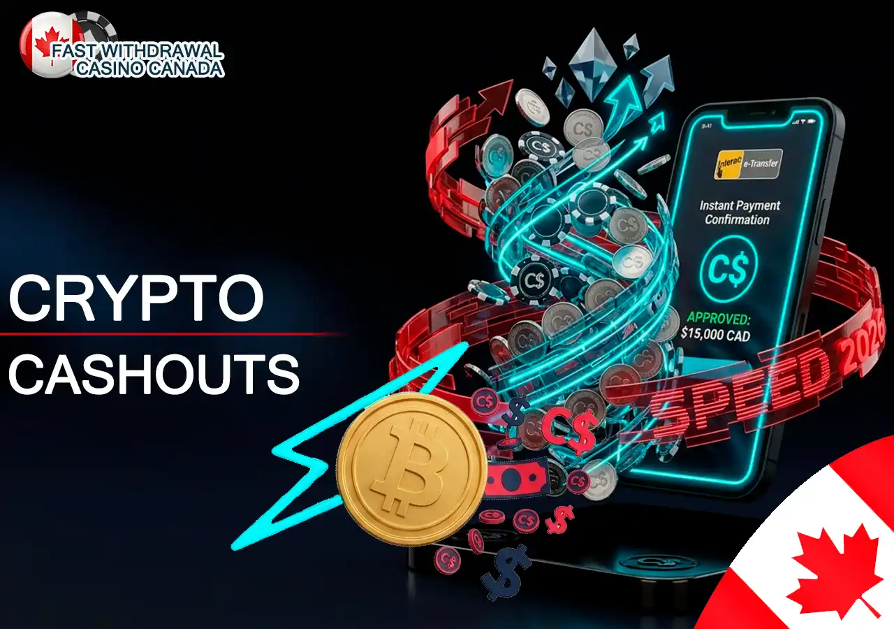 Instant crypto cashouts with Bitcoin and USDT at Canadian casinos.