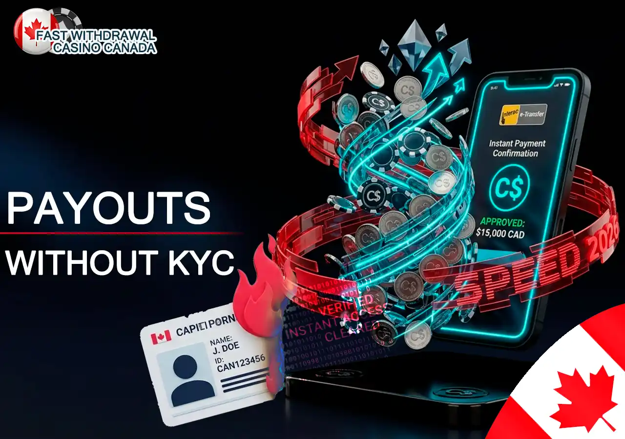 No KYC verification timeline for fast casino withdrawals in Canada.